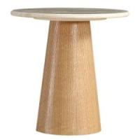 Saline sidebord marmor/træ natur ø40cm
