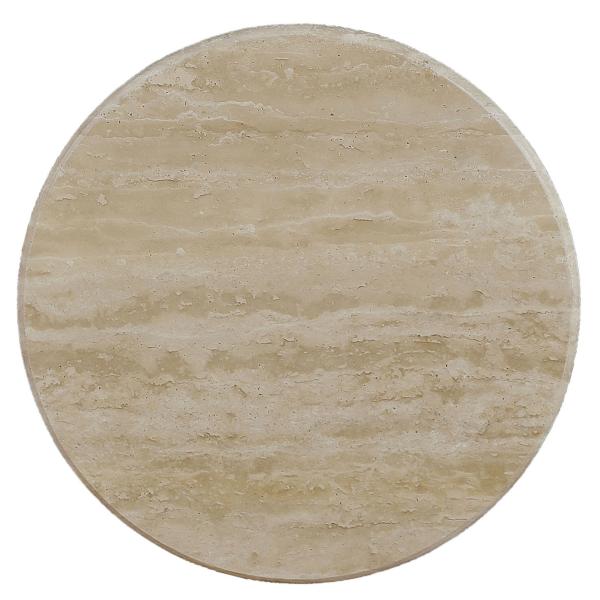 Saline sidebord marmor/træ natur ø40cm