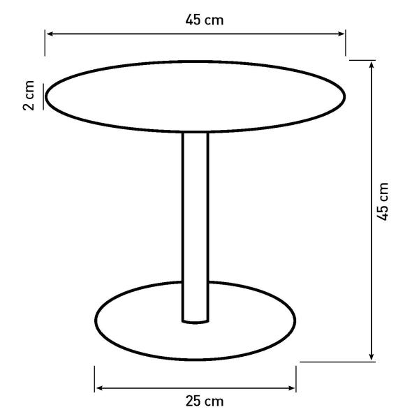 Saline sidebord træ natur ø45cm