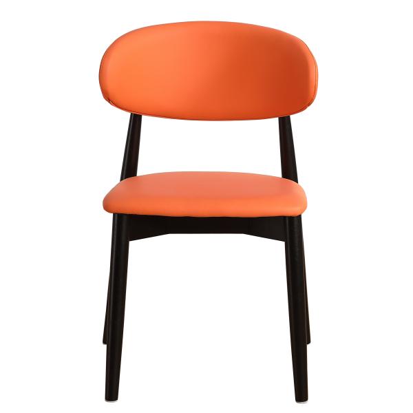 Martha kunstlæder orange/træ sort