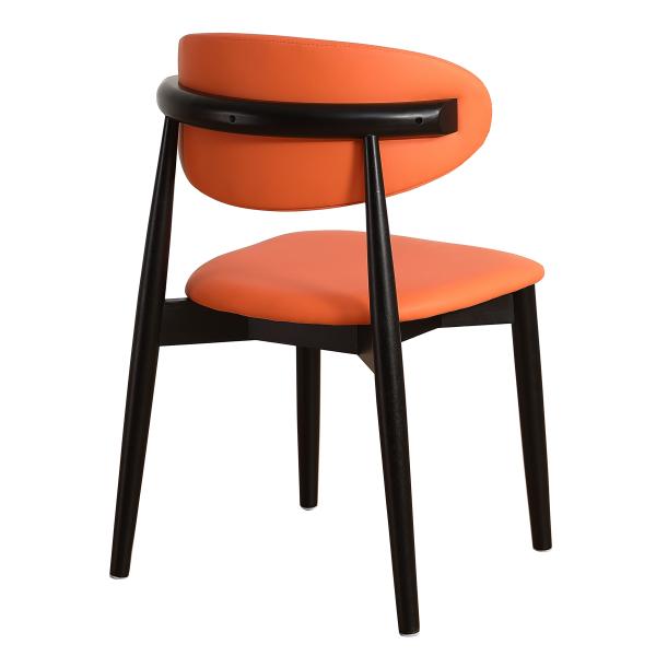 Martha kunstlæder orange/træ sort