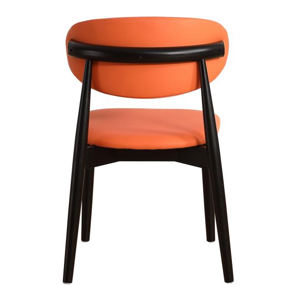 Martha kunstlæder orange/træ sort