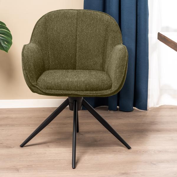 Julie med drejefunktion stof mørkegrøn