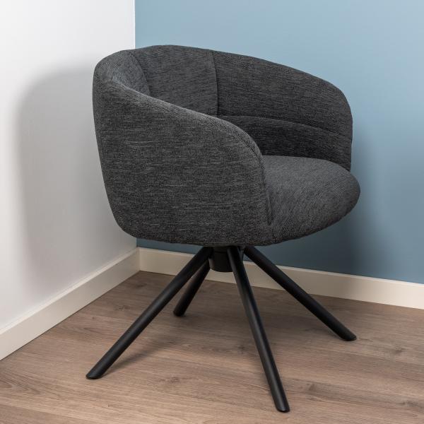 Silje med drejefunktion stof mørkegrå