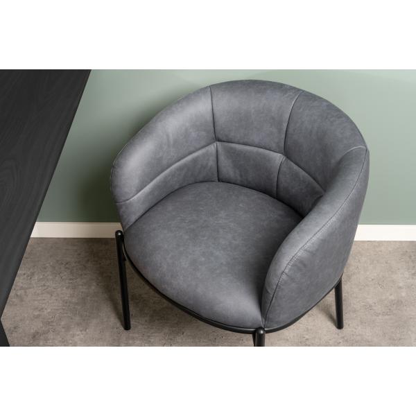 Silje stof suede grå