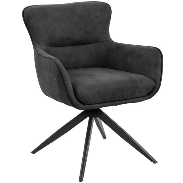 Ane med drejefunktion suede sort