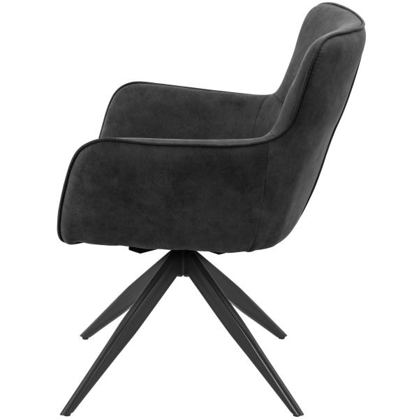 Ane med drejefunktion suede sort