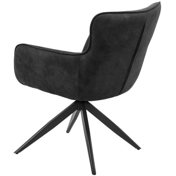 Ane med drejefunktion suede sort