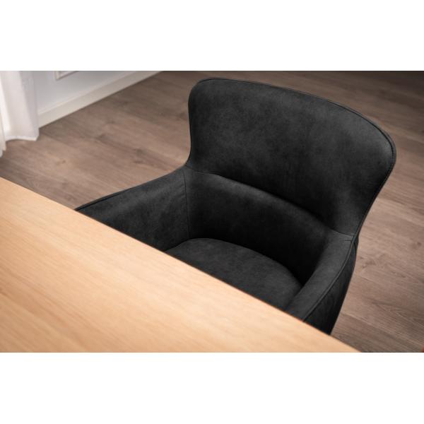 Ane med drejefunktion suede sort