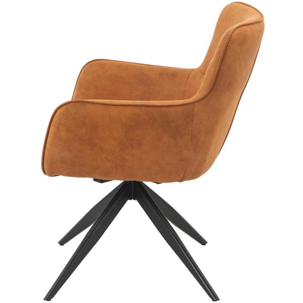 Ane med drejefunktion suede cognac