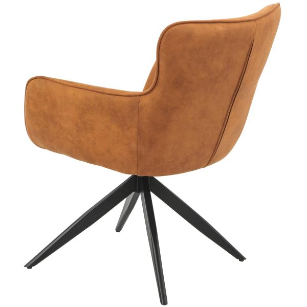 Ane med drejefunktion suede cognac