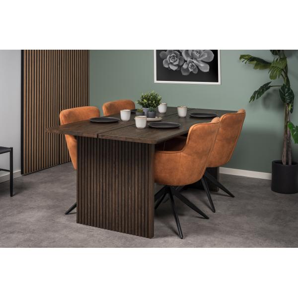 Ane med drejefunktion suede cognac