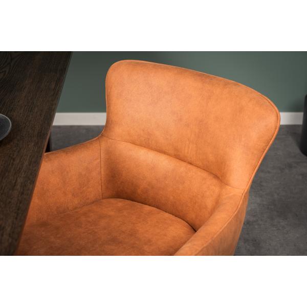 Ane med drejefunktion suede cognac