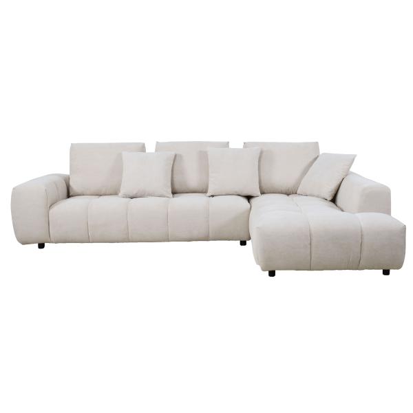 Madison højrevendt plys beige
