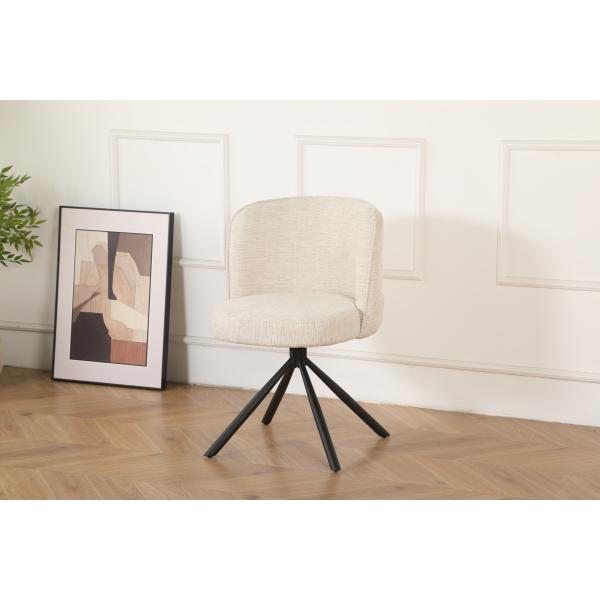 Linda med drejefunktion stof beige