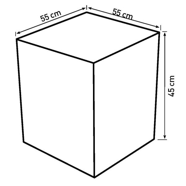 Kurv firkantet med håndtag 55x55x45cm