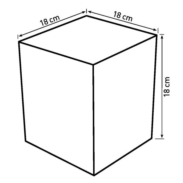 Kurv firkantet 18x18x18cm