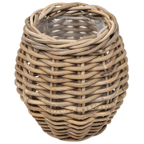 Kurv rund kubu rattan ø20x20cm