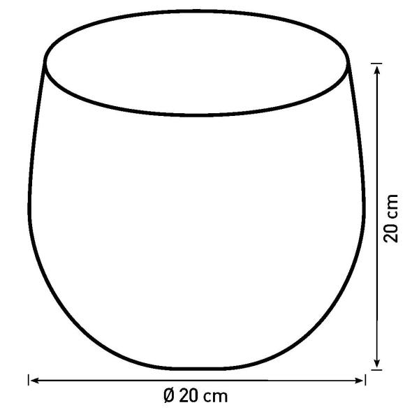 Kurv rund kubu rattan ø20x20cm