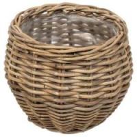 Kurv rund kubu rattan ø30x25cm