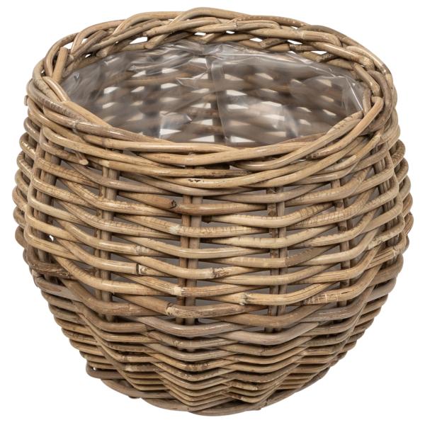 Kurv rund kubu rattan ø30x25cm