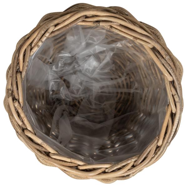 Kurv rund kubu rattan ø30x25cm