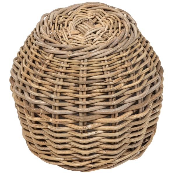 Kurv rund kubu rattan ø30x25cm