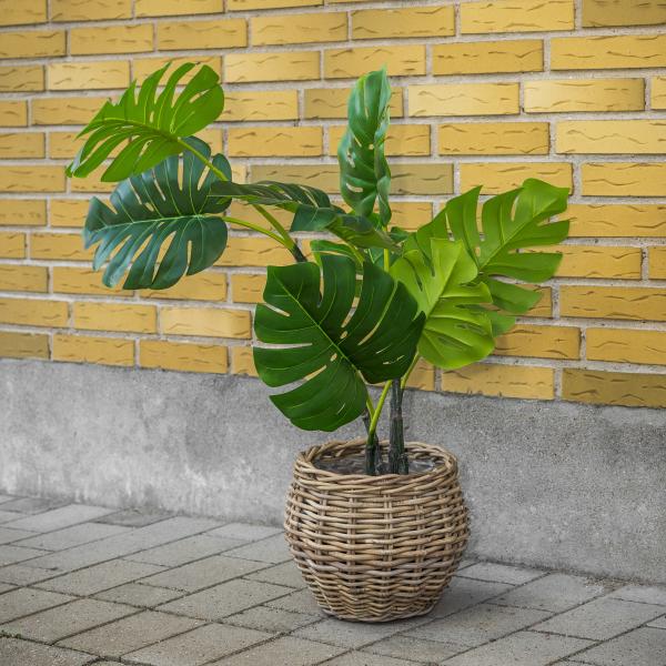 Kurv rund kubu rattan ø30x25cm