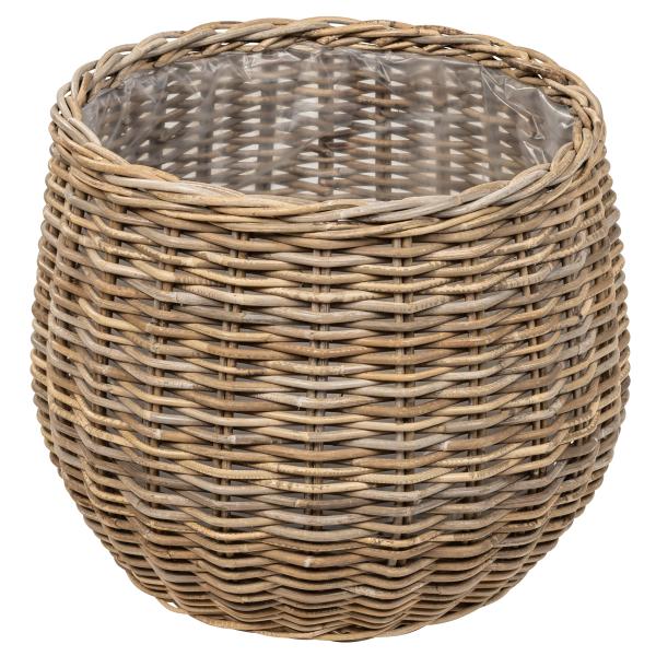 Kurv rund kubu rattan ø55x45cm