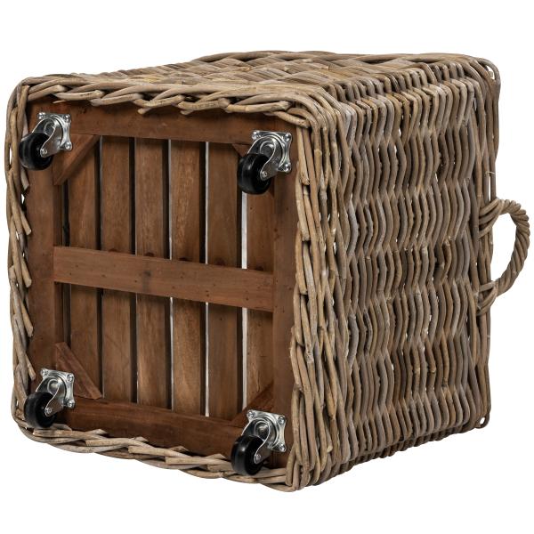 Kurv firkantet med hjul 50x50x45cm