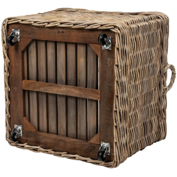 Kurv firkantet med hjul 68x68x52cm