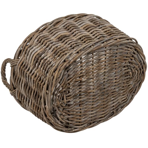 Kurv oval med håndtag 60x47x28cm