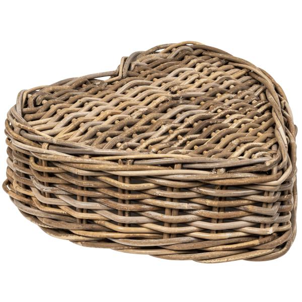Kurv hjerteformet 33x35x10cm
