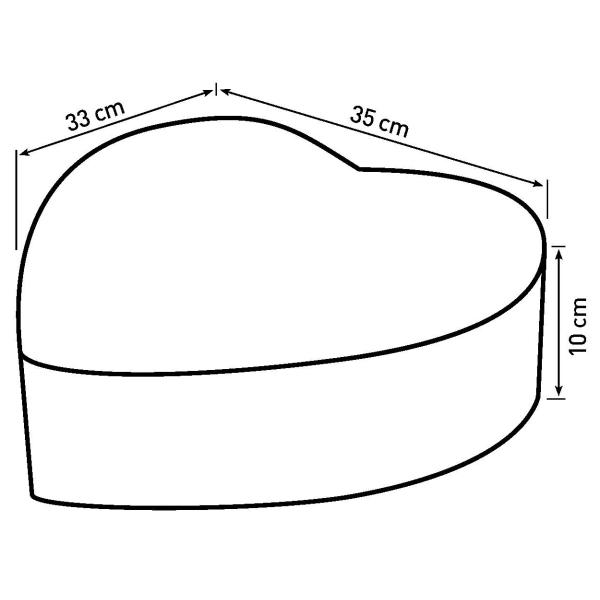 Kurv hjerteformet 33x35x10cm