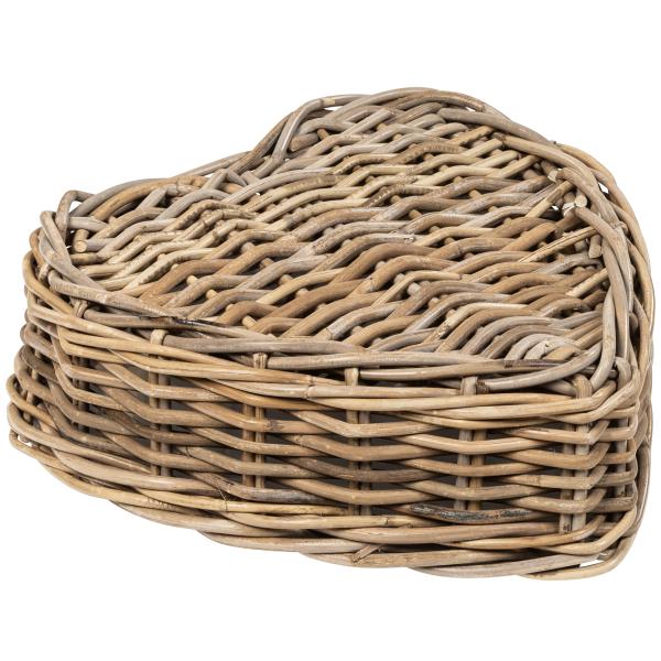 Kurv hjerteformet 42x44x13cm
