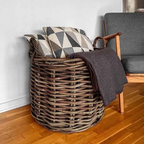 Kurv rund med håndtag ø50x60cm