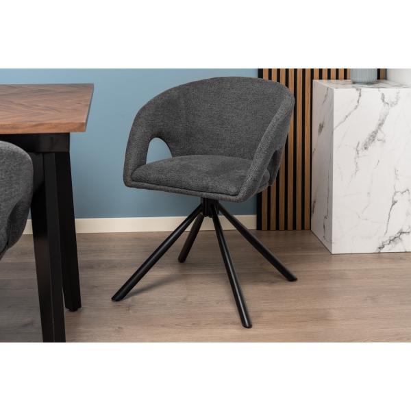 Liv med drejefunktion stof mørkegrå