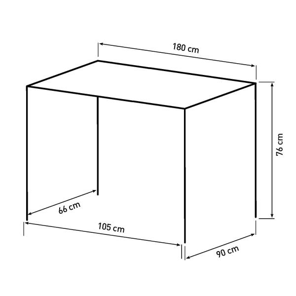 Felina 180x90x76cm beige/sort