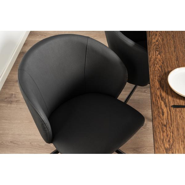 Annie med drejefunktion kunstlæder sort