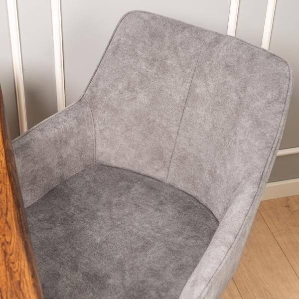 Dagmar med drejefunktion plys grå