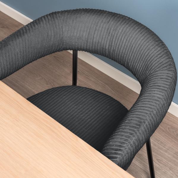 Mia fløjl mørkegrå