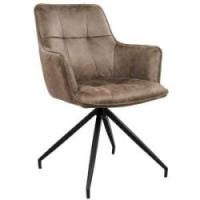 Elina med drejefunktion suede brun