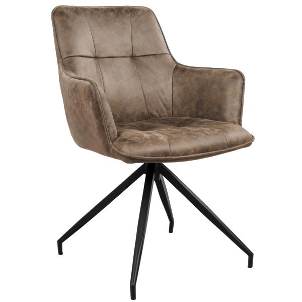 Elina med drejefunktion suede brun