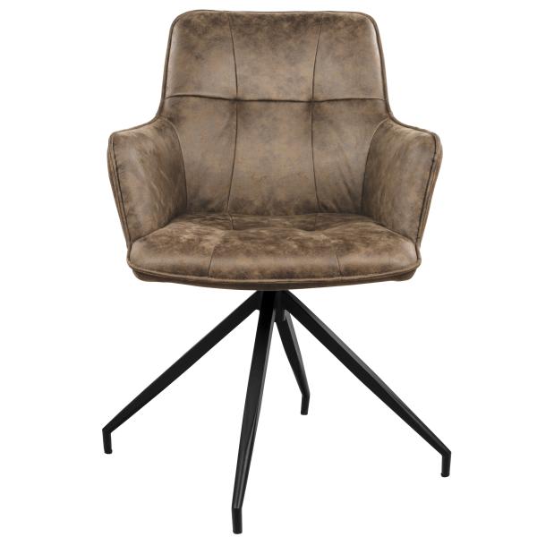 Elina med drejefunktion suede brun
