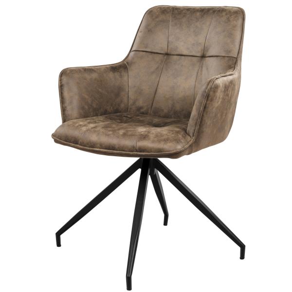 Elina med drejefunktion suede brun
