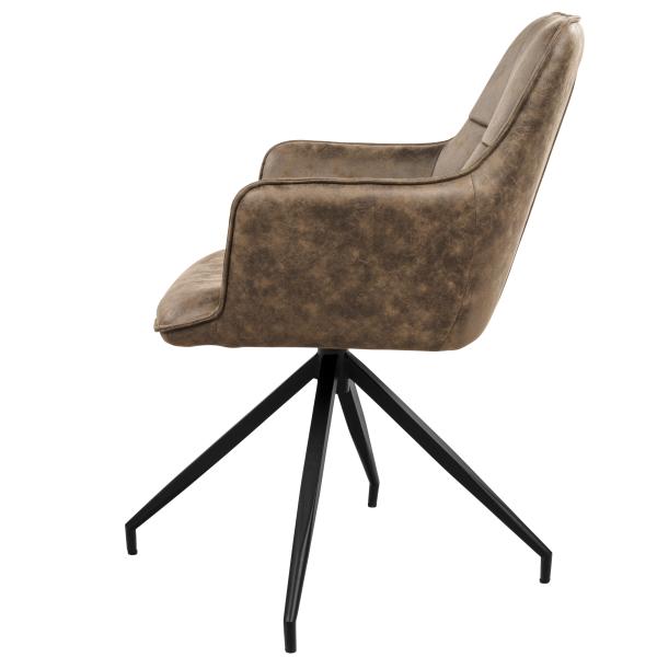 Elina med drejefunktion suede brun