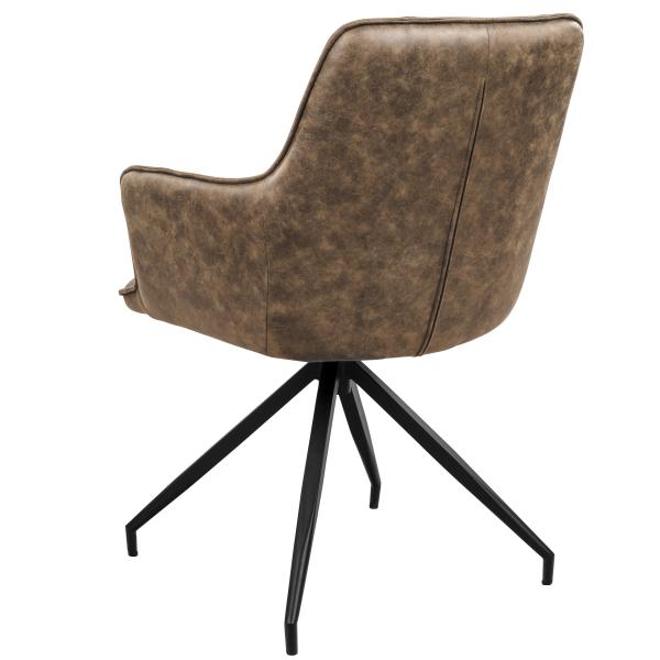 Elina med drejefunktion suede brun
