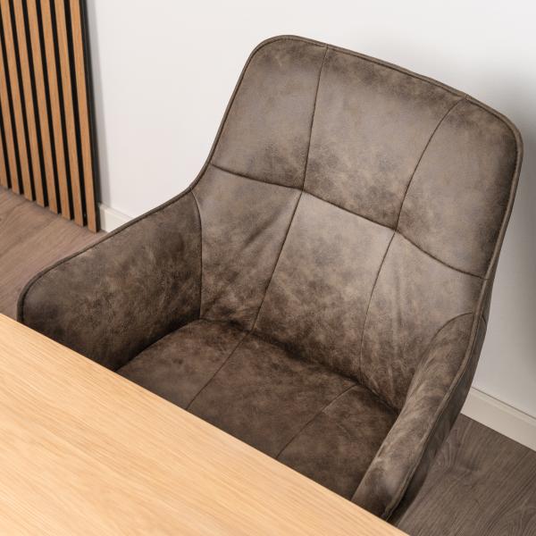 Elina med drejefunktion suede brun