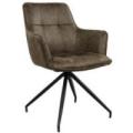 Elina med drejefunktion suede oliven