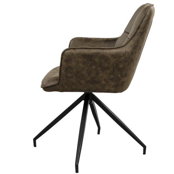 Elina med drejefunktion suede mørkegrå